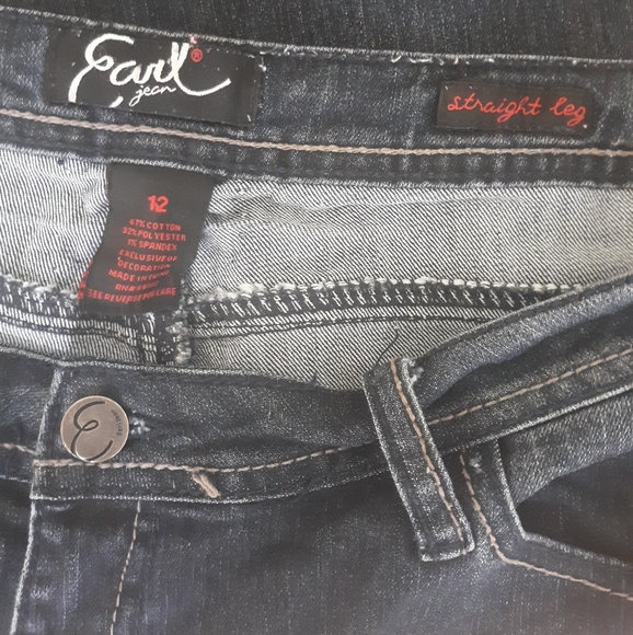 Earl straight leg jewel Jeans sz 12 *L - Picture 5 of 5